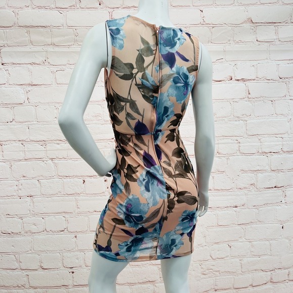 Charlotte Russe Size S Floral Mesh Lined Dress - Picture 4 of 10